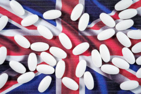 Großbritannien, England, Flagge, Fahne, Brexit, Arznei, Medikament, Pille