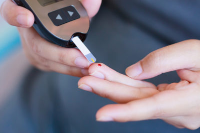 Test Blood Glucose For Diabetes in Pregnant Woman With Glucometer